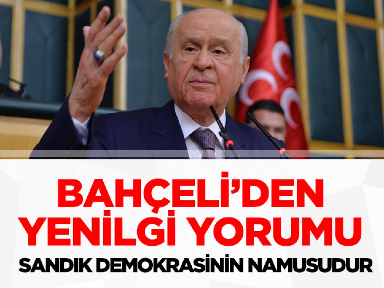 Bahçeli'den yenilgi yorumu