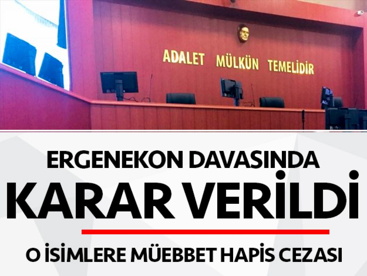 Ergenekon davasında karar verildi