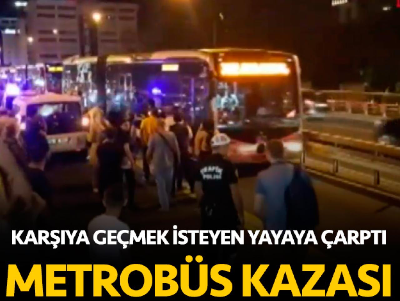 Metrobüs yolunda kaza!