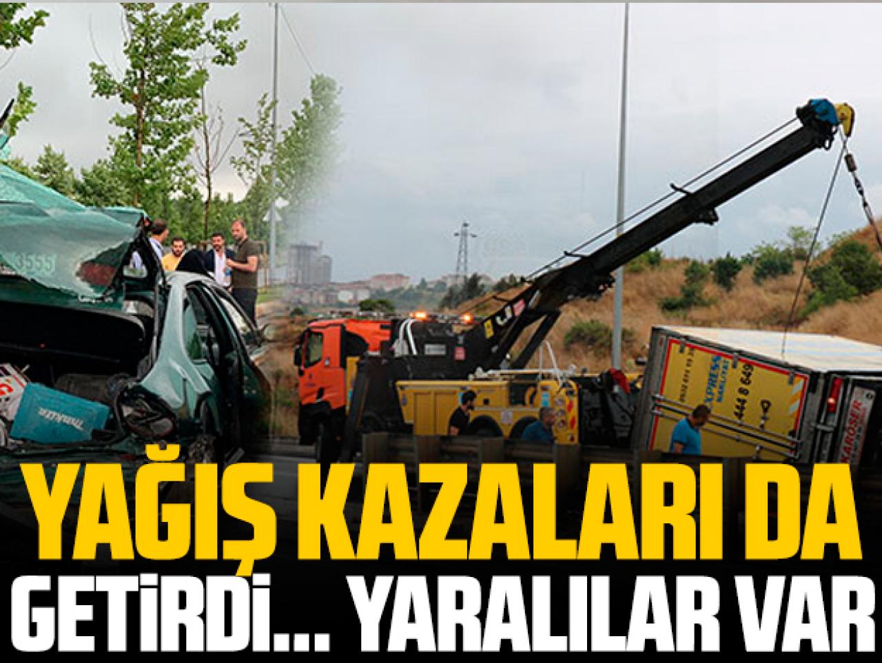 İstanbul'da yağmur kazaları da beraberinde getirdi