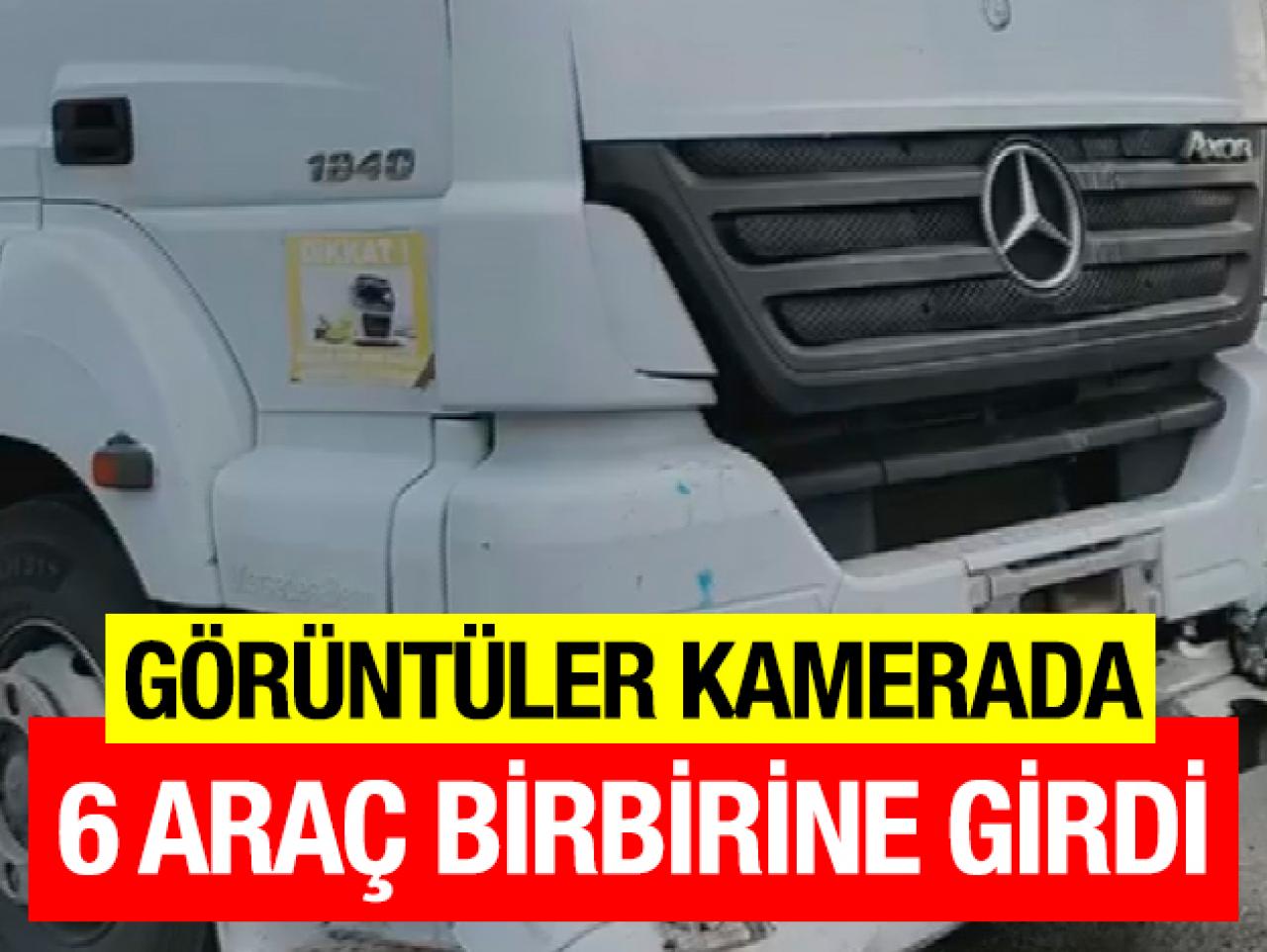 6 araç birbirine girdi