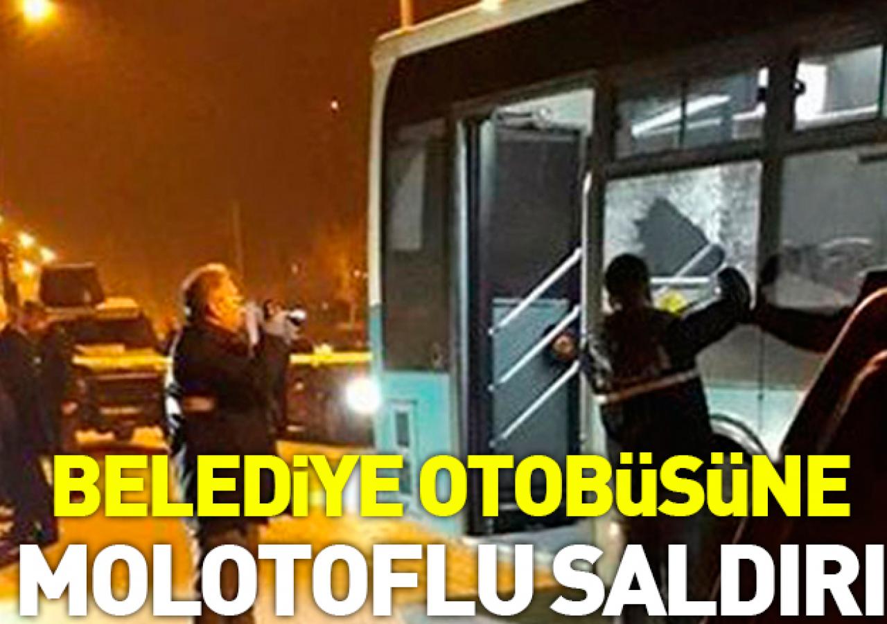 Otobüse molotof kokteyli attılar!