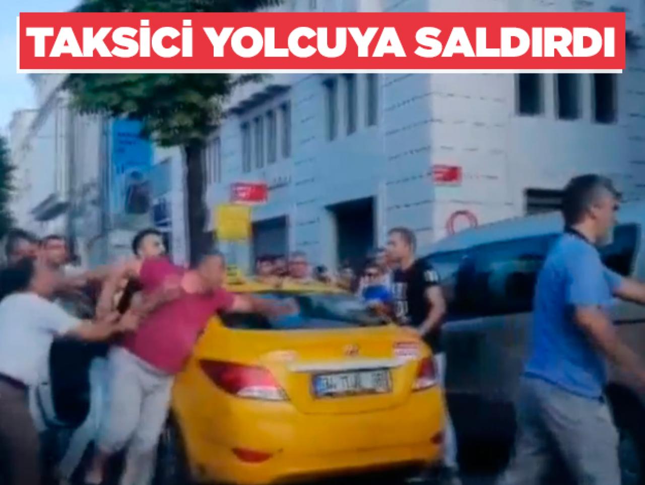 Taksici yolcuya bıçakla saldırdı