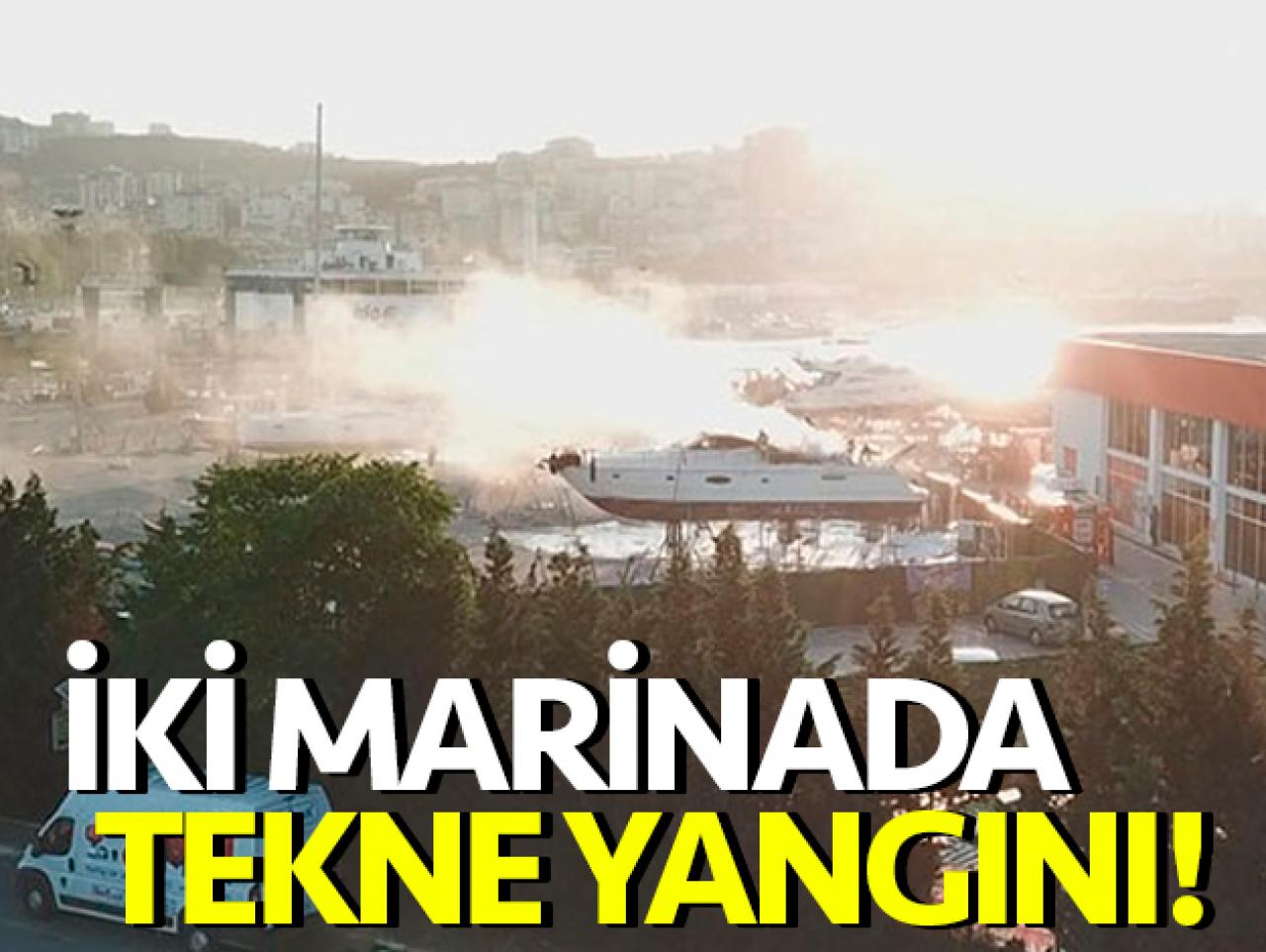 Pendik ve Ataköy Marina'da tekne yangınları