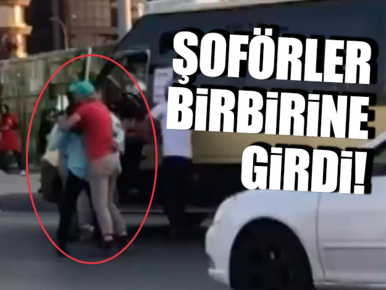 Minibüs şoförlerinin kemerli yolcu alma kavgası