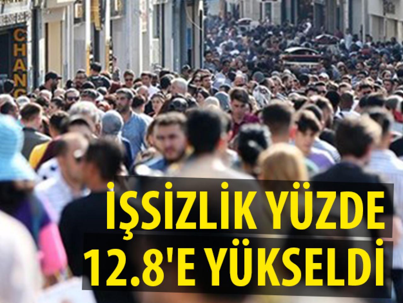 İşsizlik yüzde 12.8'e yükseldi