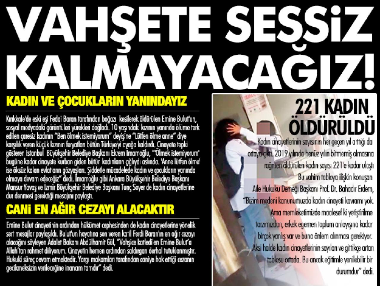 Vahşete sessiz kalmayacağız