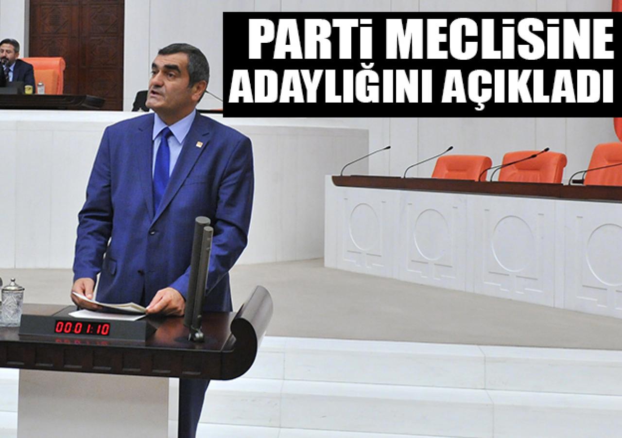 Şeker Parti Meclisi’ne adaylığını açıkladı