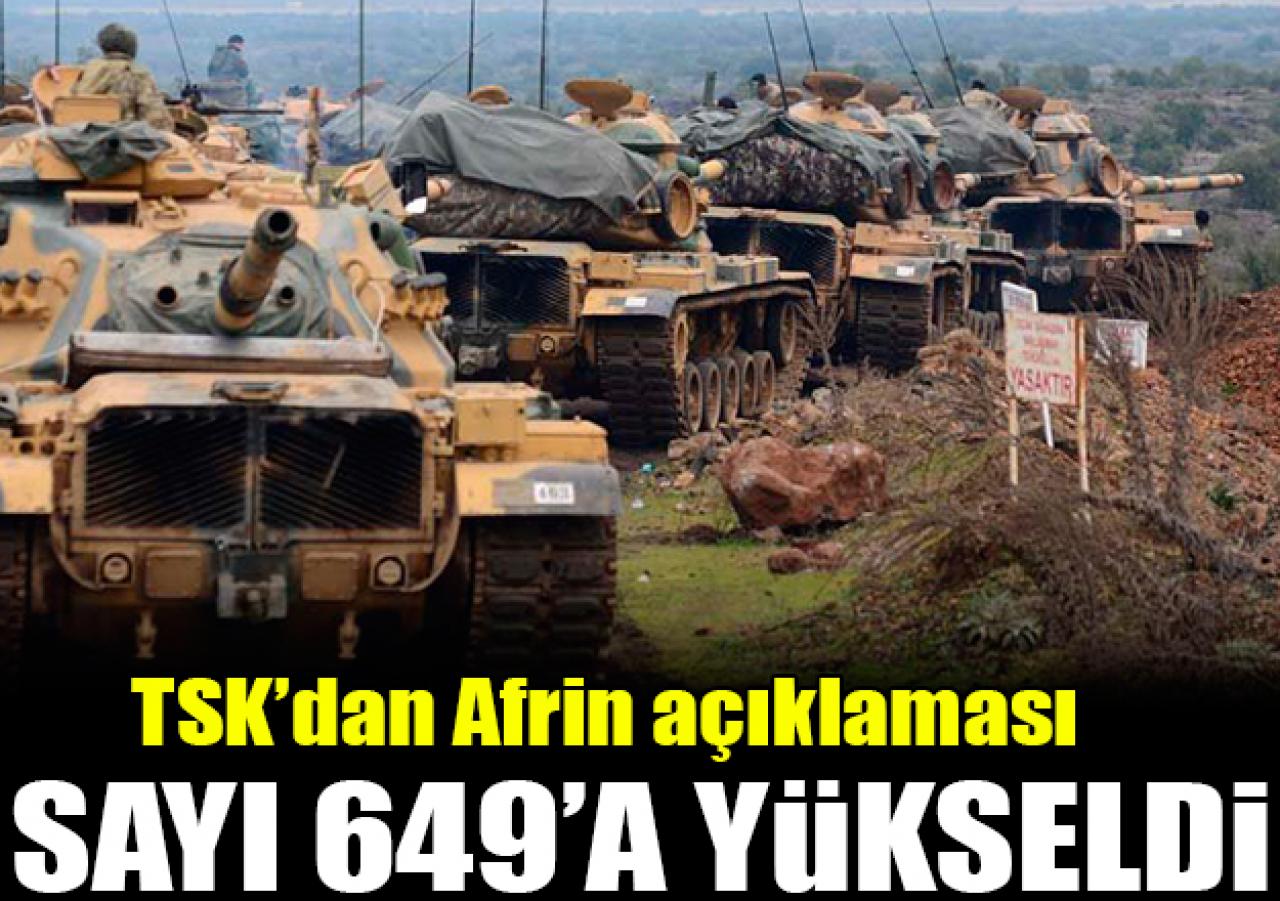 TSK'dan Afrin açıklaması