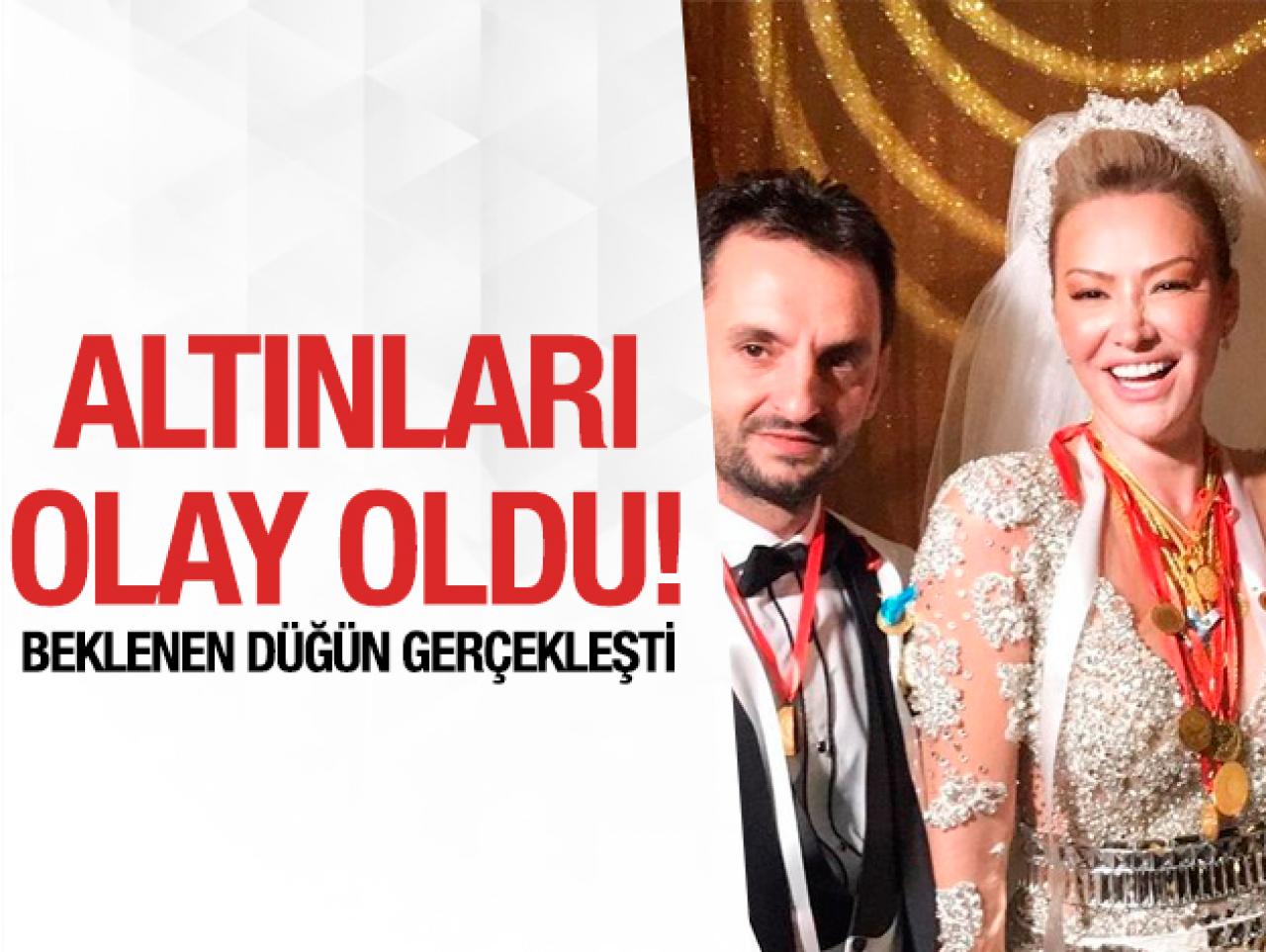 Aylin Coşkun ve Volkan Arslan'ın düğünü olay oldu! İşte takılan altınlar