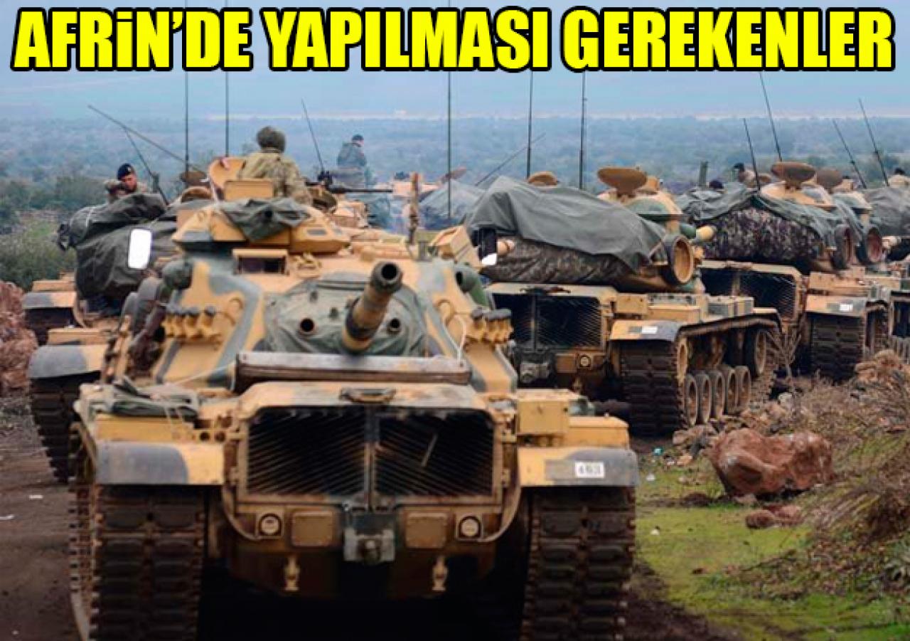 Yapılması gerekenler