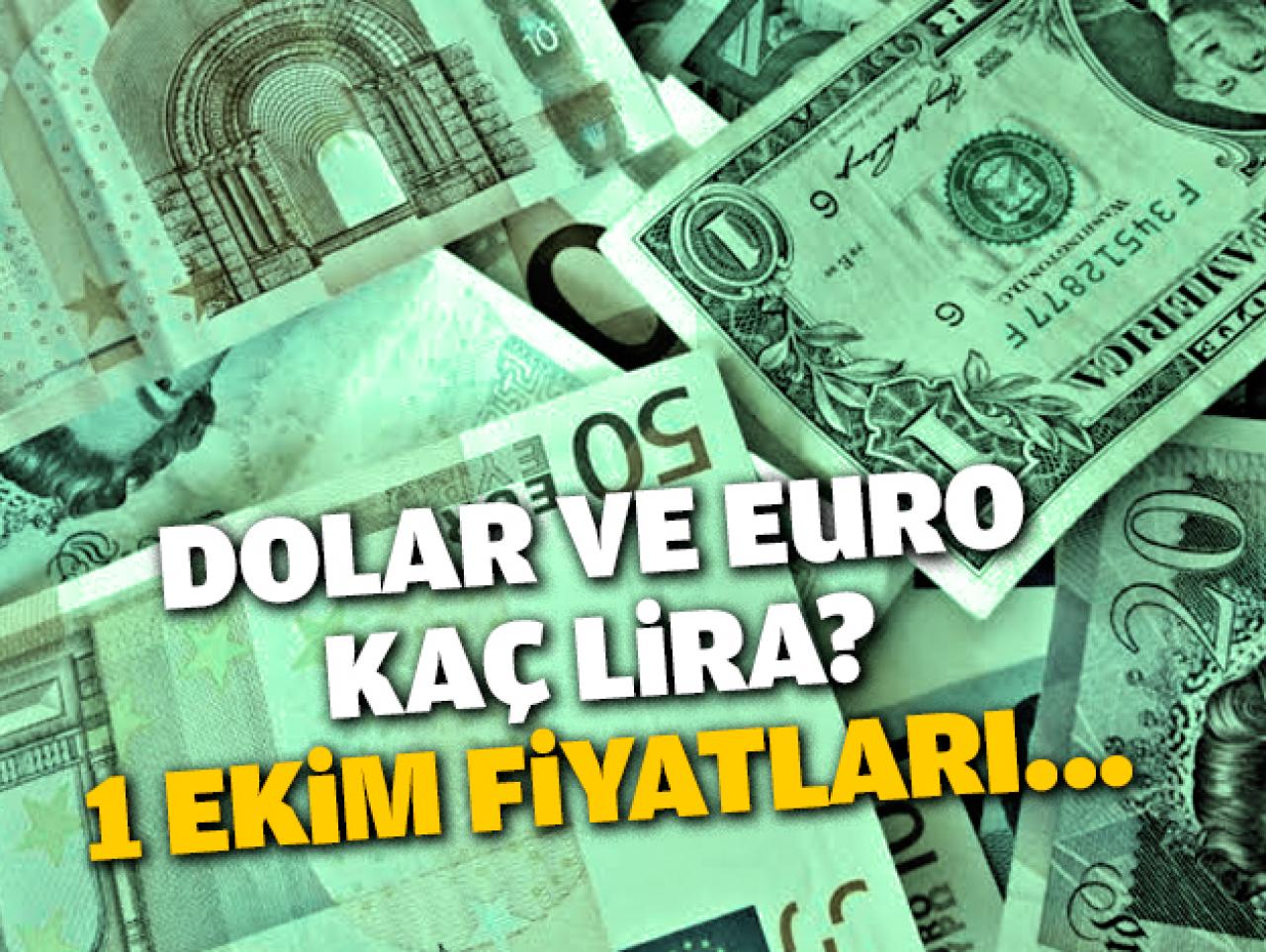 Dolar ve Euro kaç lira? 1 Ekim Salı alış ve satış fiyatları