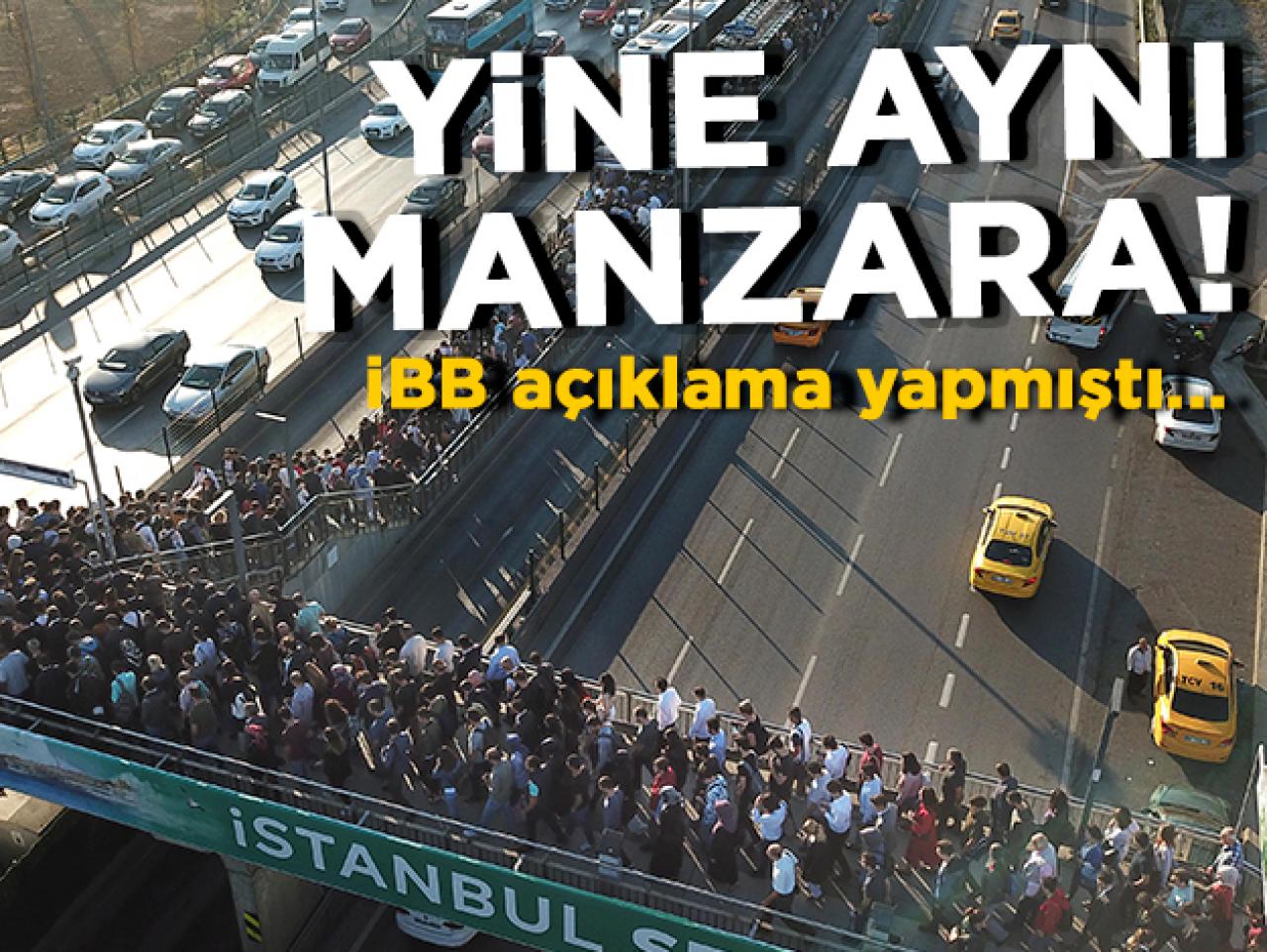 Altunizade metrobüs durağında yine izdiham