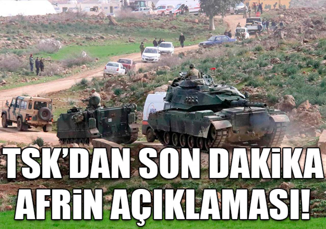 TSK' dan Afrin açıklaması