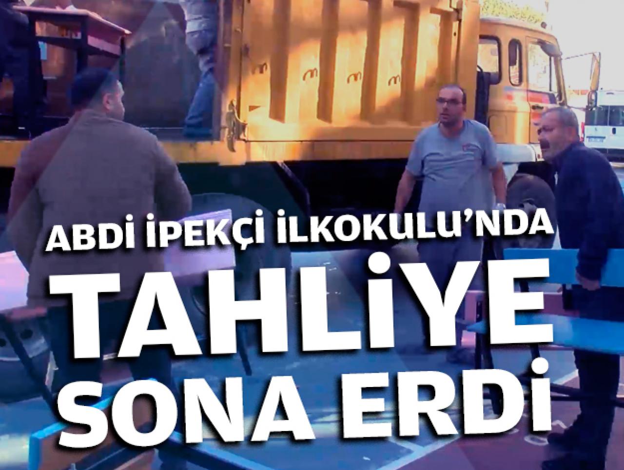 Abdi İpekçi İlkokulu'nda tahliye sona erdi