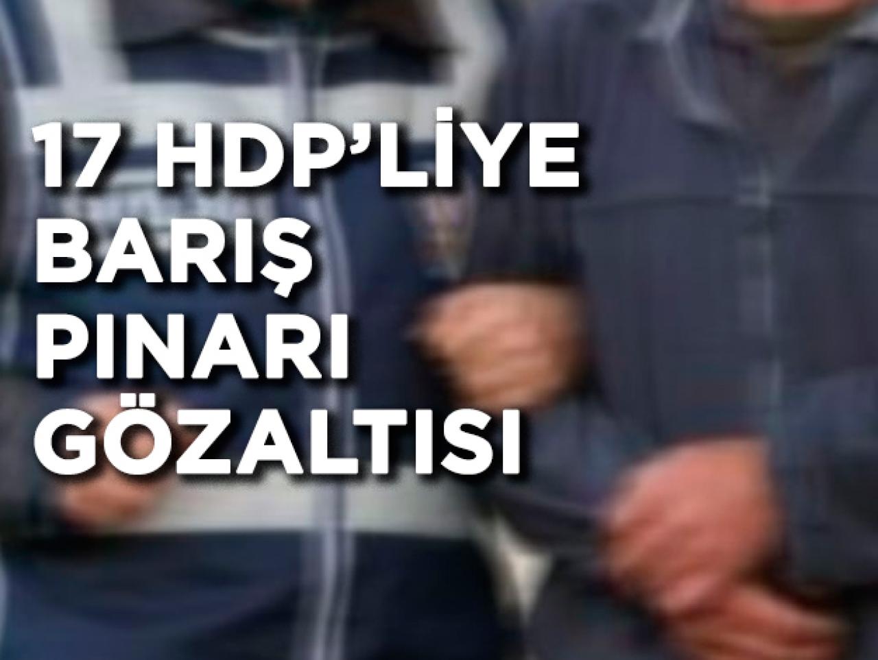 Mardin'de 17 HDP'liye 'Barış Pınarı' gözaltısı