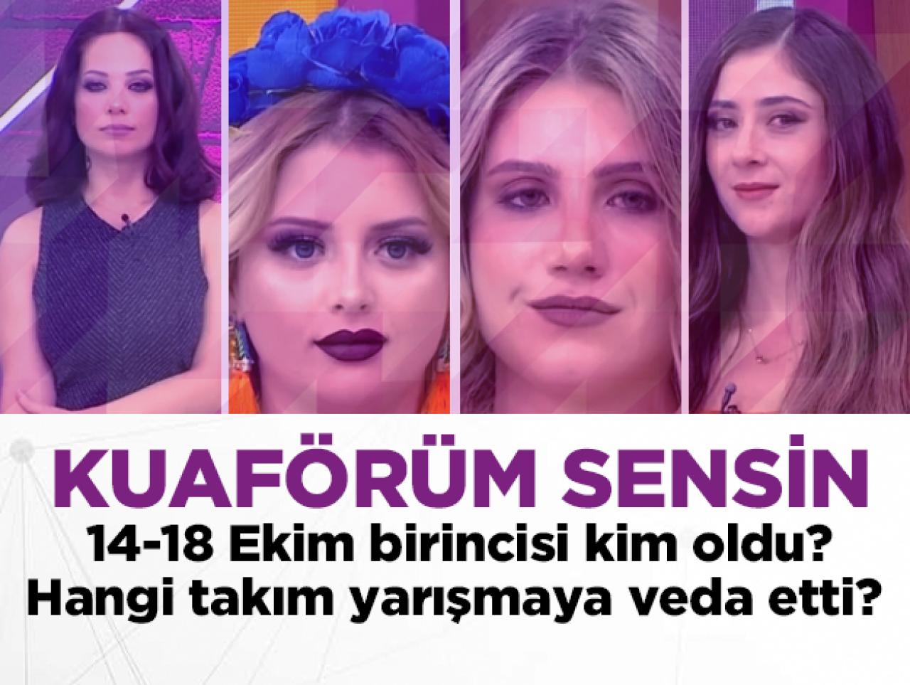 Kuaförüm Sensin 18 Ekim Cuma kim birinci oldu? Kim elendi? Puan Durumu