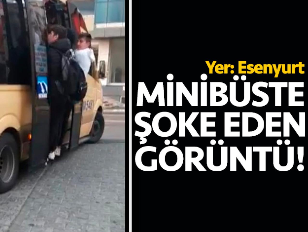 Esenyurt'ta şoke eden minibüs görüntüsü! İnsan hayatını hiçe sayıyorlar