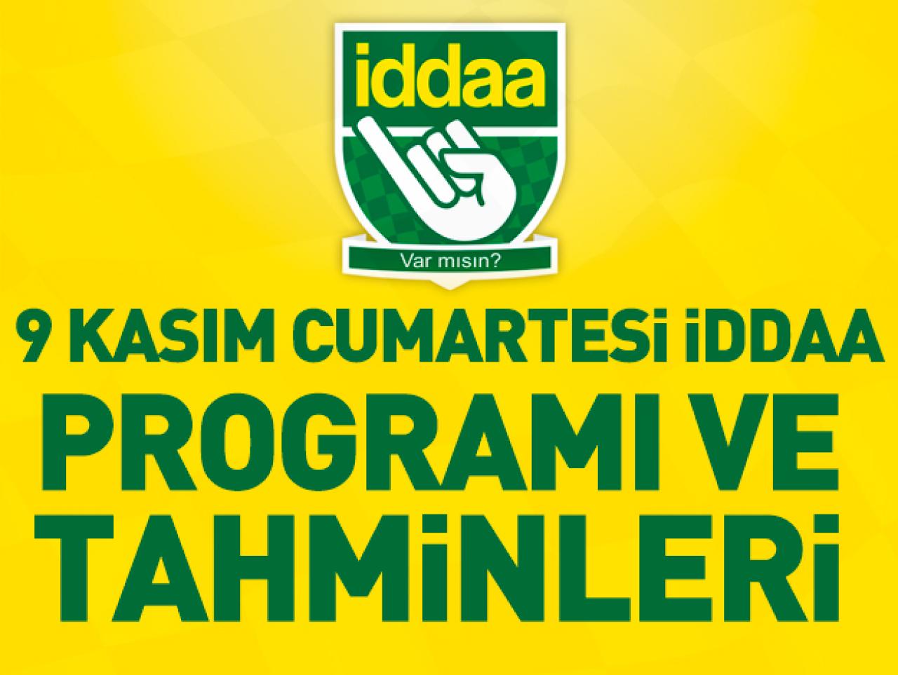 9 Kasım Cumartesi İddaa tahminleri, programı ve oranları