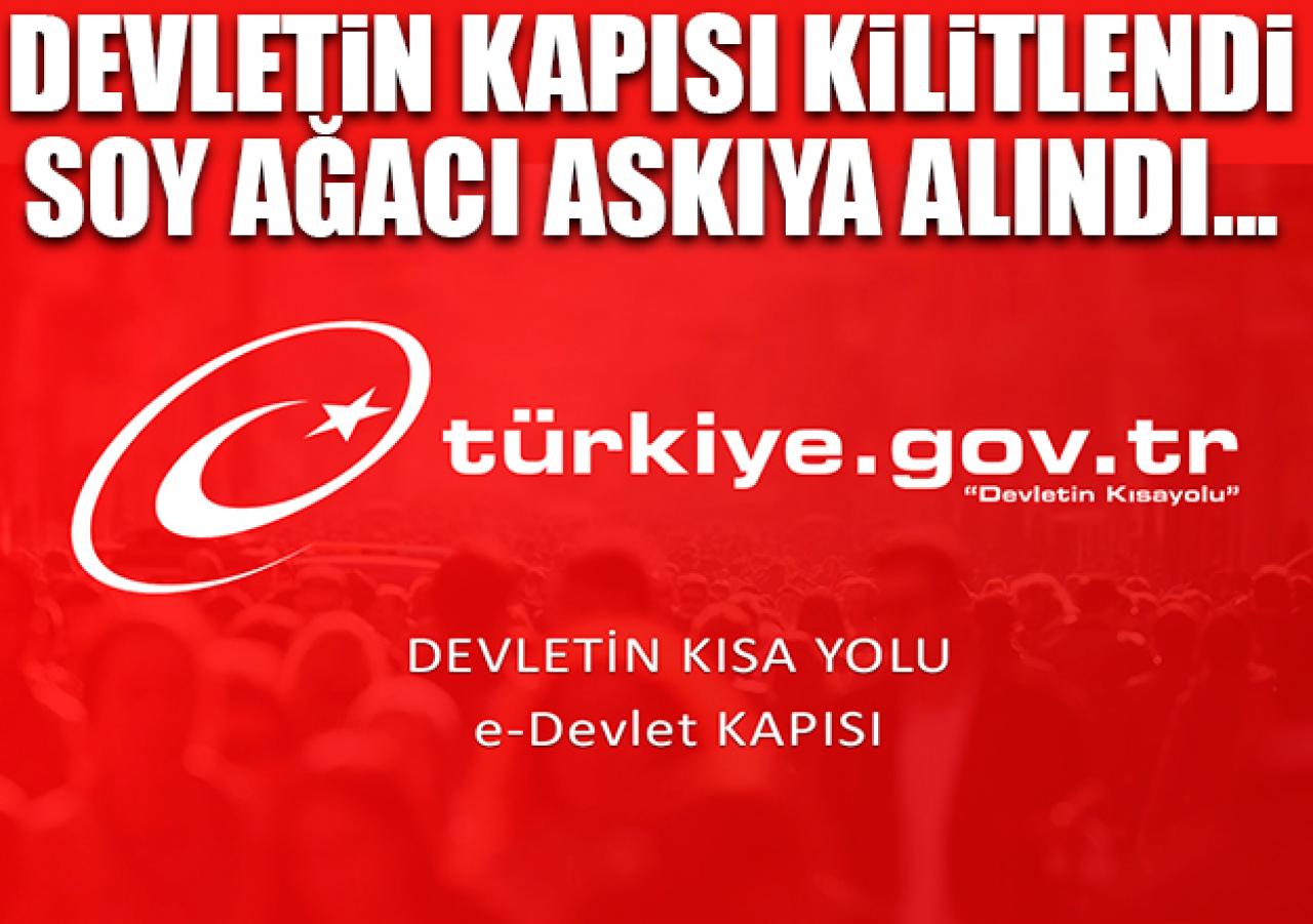 Devletin elektronik kapısı kilitlendi! Soy ağacı sorgulama askıya alındı