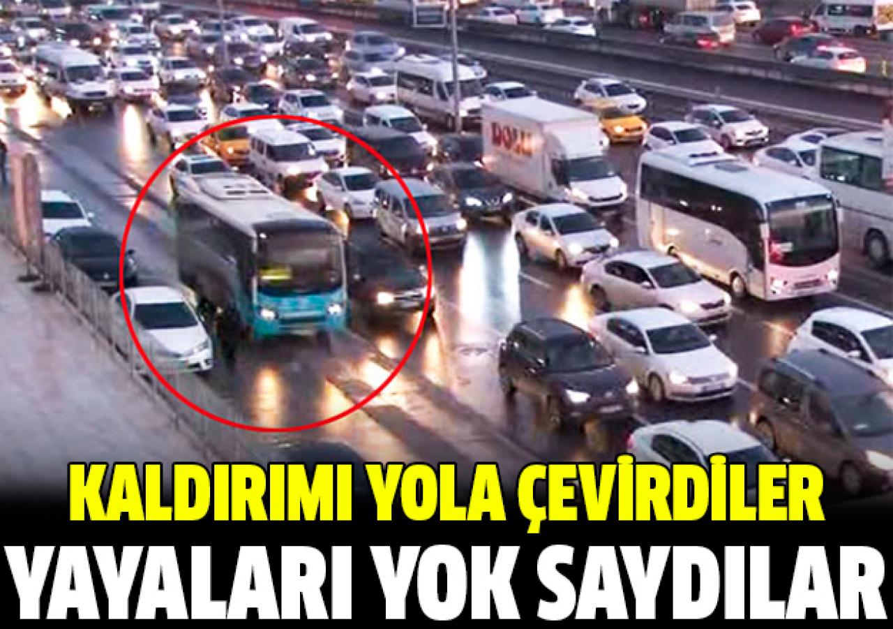 Kaldırımı yola çevirdiler; yayaları yok saydılar