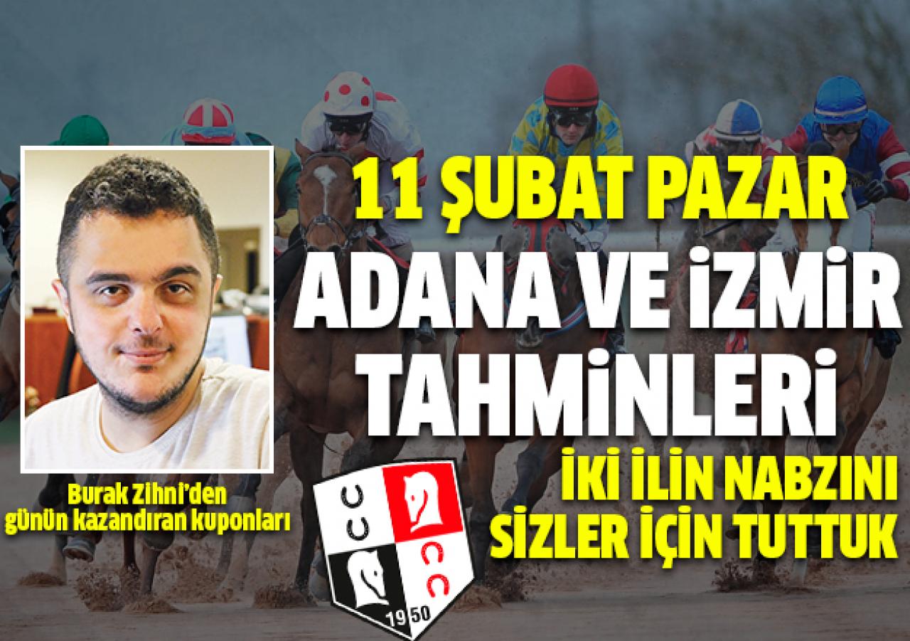 11 Şubat 2018 Pazar Adana ve İzmir At Yarışı Tahminleri - Altılı Ganyan Bülteni Hazır Kupon