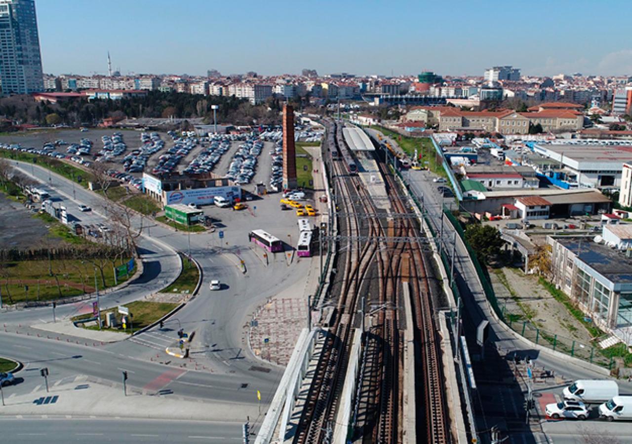 Halkalı-Sirkeci tren hattındaki son durum havadan görüntülendi