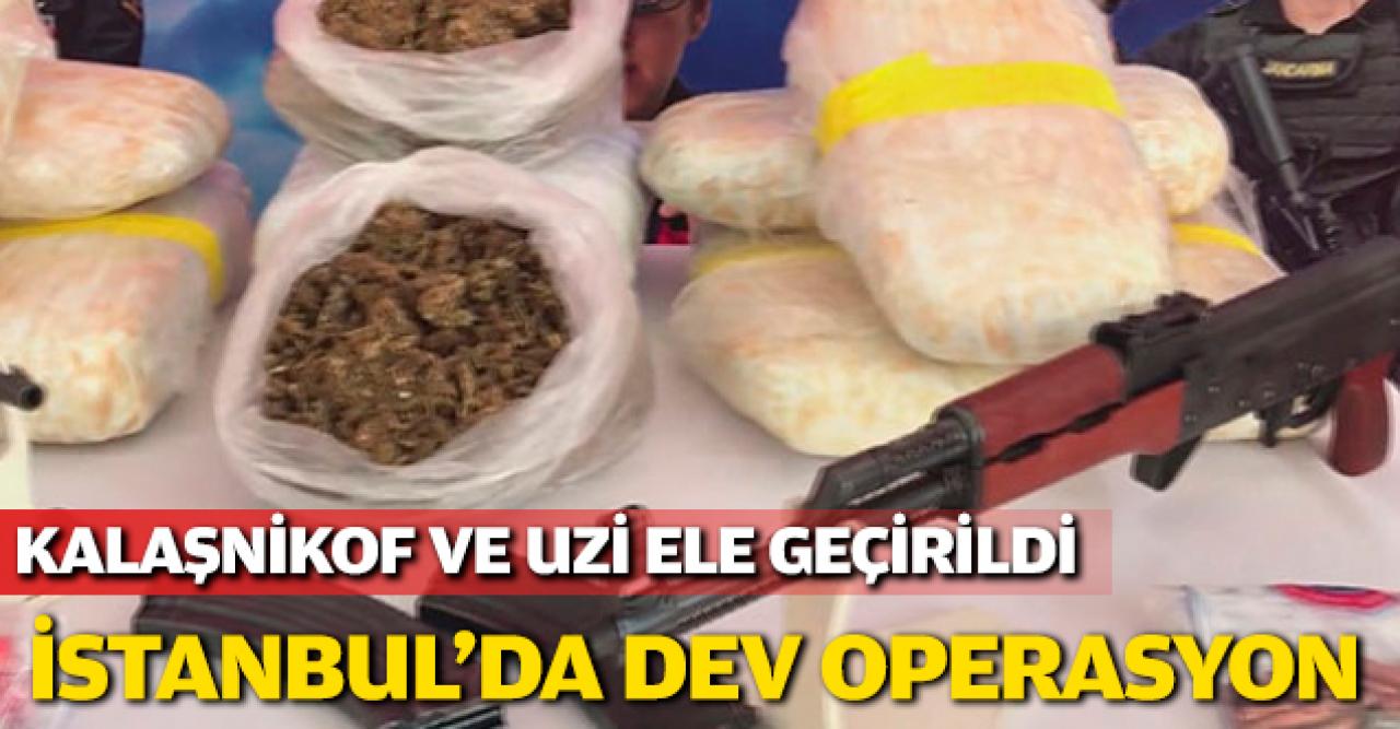 Jandarmanın operasyonunda kalaşnikof ve uzi ele geçirildi