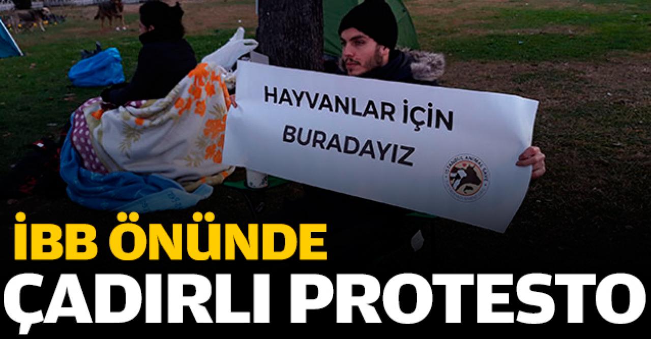 İBB önünde fayton protestosu