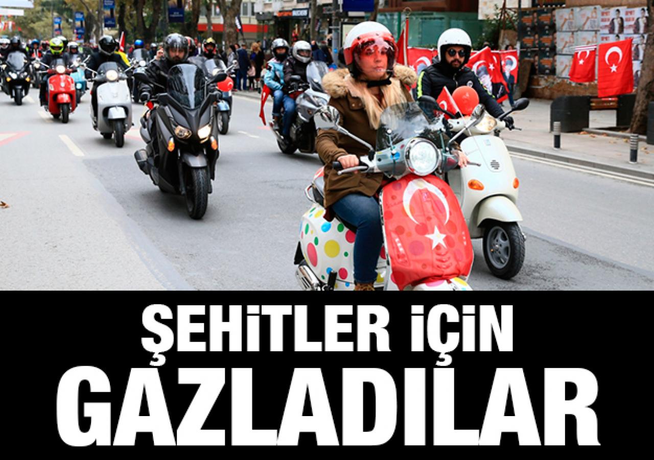 Şehitler için gazladılar