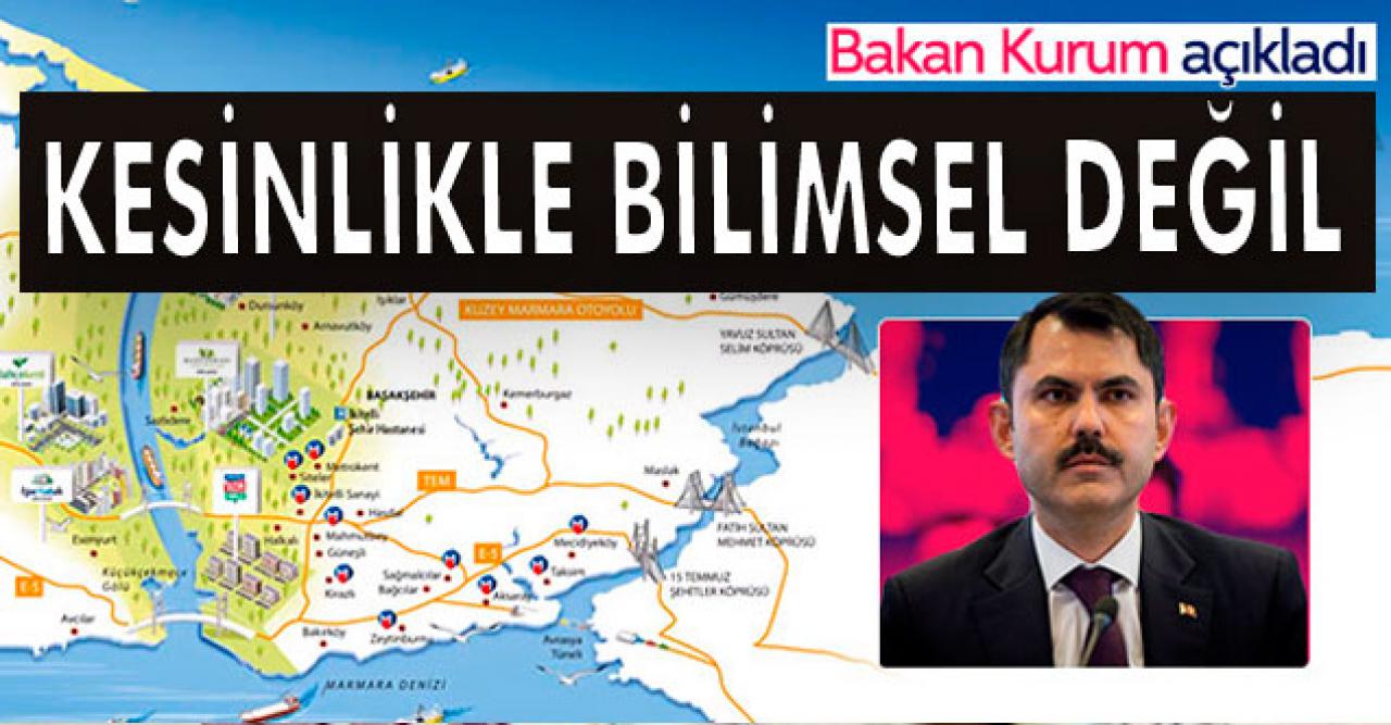 Bakan Kurum'dan Kanal İstanbul açıklaması