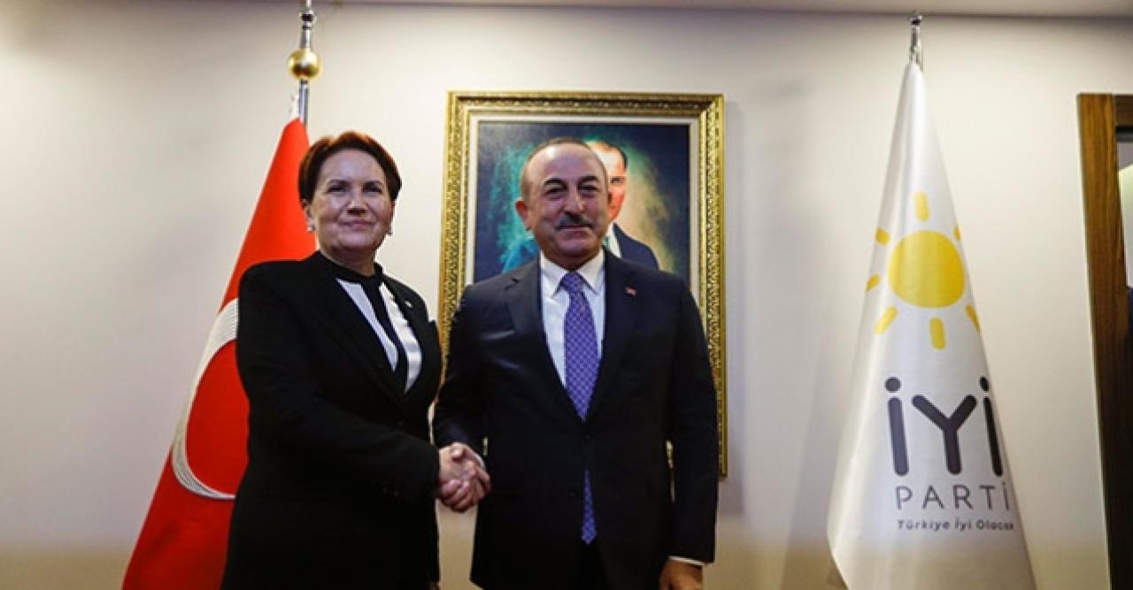 Çavuşoğlu, Akşener'i de ziyaret etti