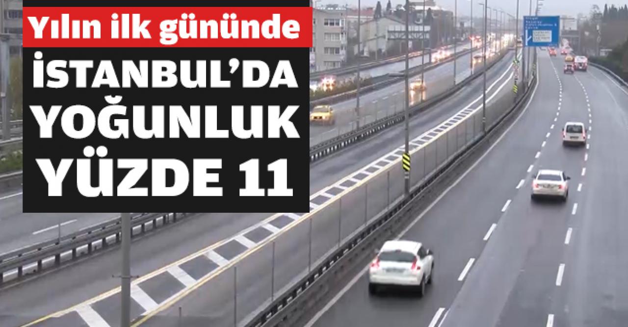 İstanbul'da trafik yoğunluğu yüzde 11