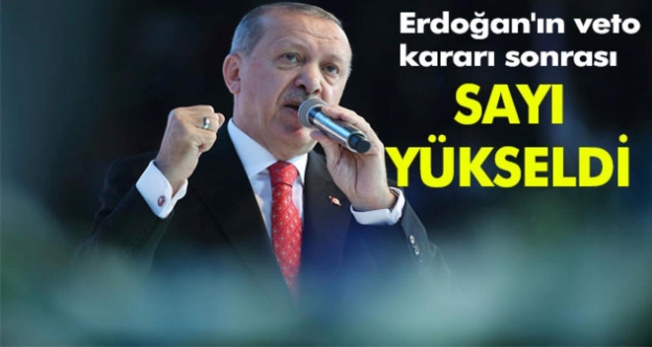 Erdoğan'ın vetosu üzerine sayı arttı