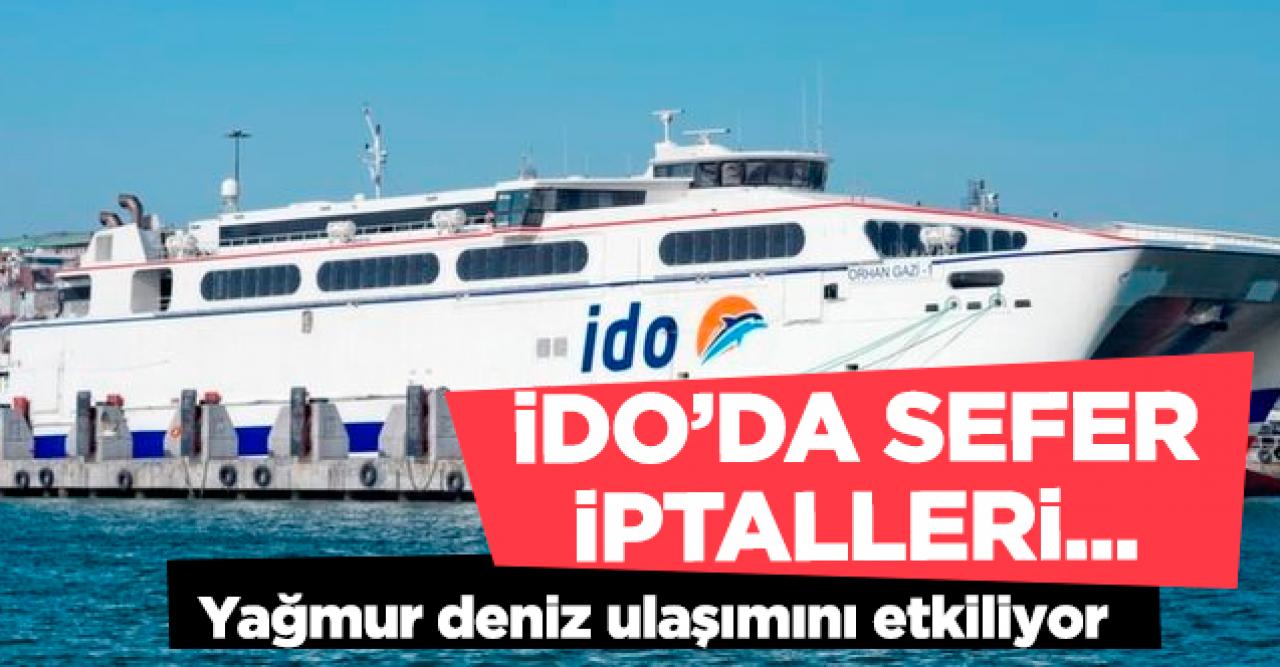 7 Ocak Salı iptal edilen İDO seferleri