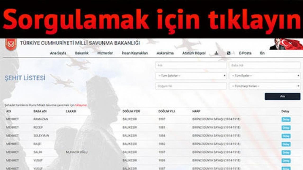 Meraklı gözler şimdi E-devlet'te şehit akrabalarını arıyor