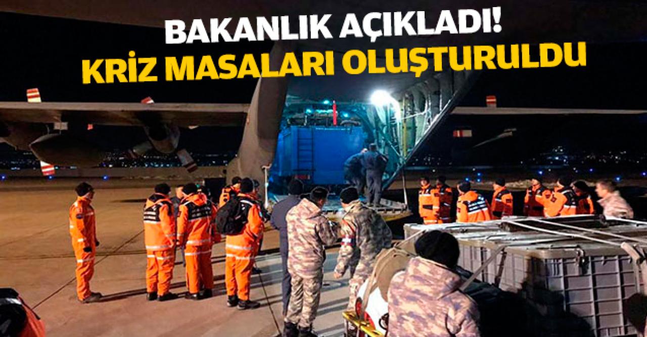 Deprem için kriz masaları oluşturuldu