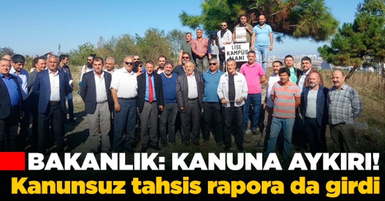 Kanunsuz tahsis rapora da girdi