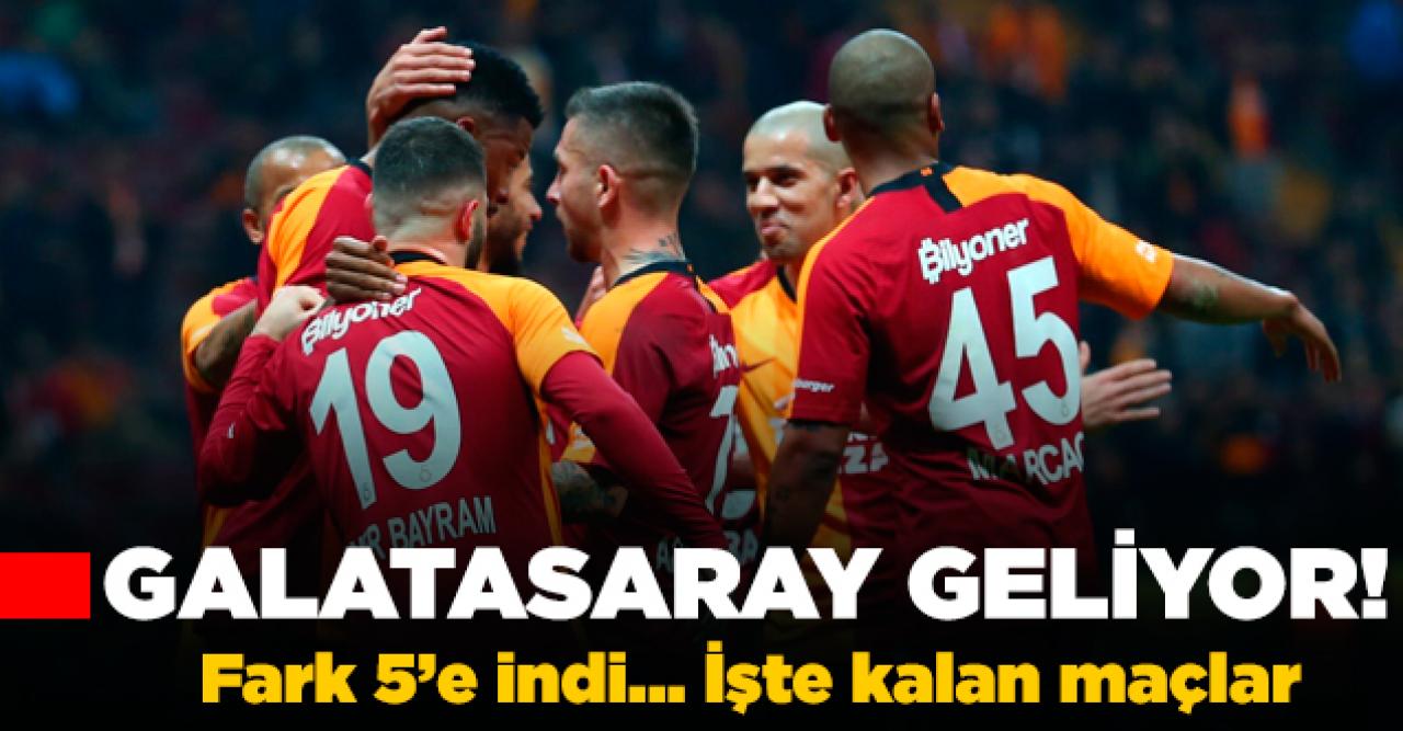 Galatasary farkı 5'e indirdi! Galatasaray'ın kalan maçları