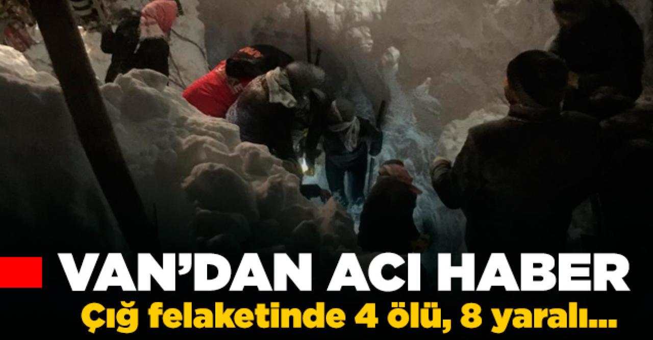 Van'da çığ felaketi:  4 ölü, 8 yaralı