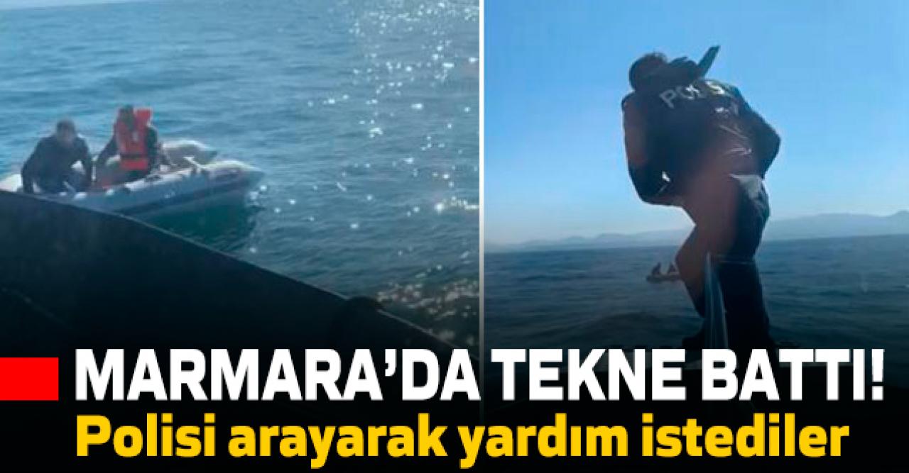 Marmara'da tekne battı!