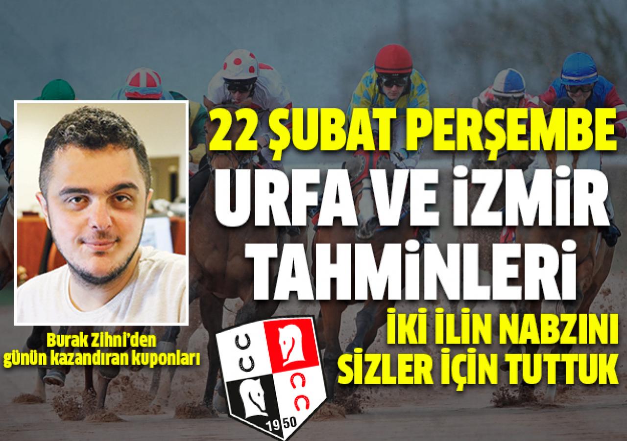 22 Şubat 2018 Perşembe İzmir ve Urfa At Yarışı Tahminleri - Kazandıran Altılı Ganyan Bülteni