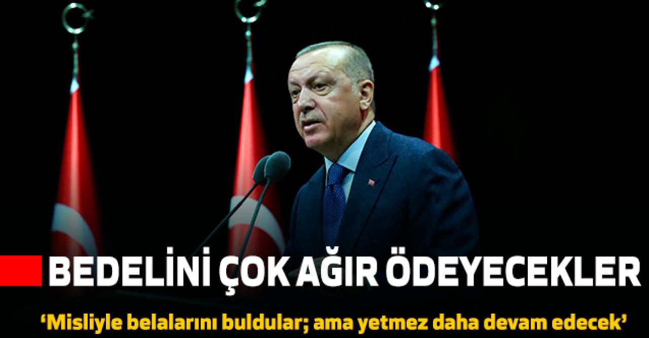 Cumhurbaşkanı Erdoğan'dan çok sert tepki... Bedelini ağır ödeyecekler!