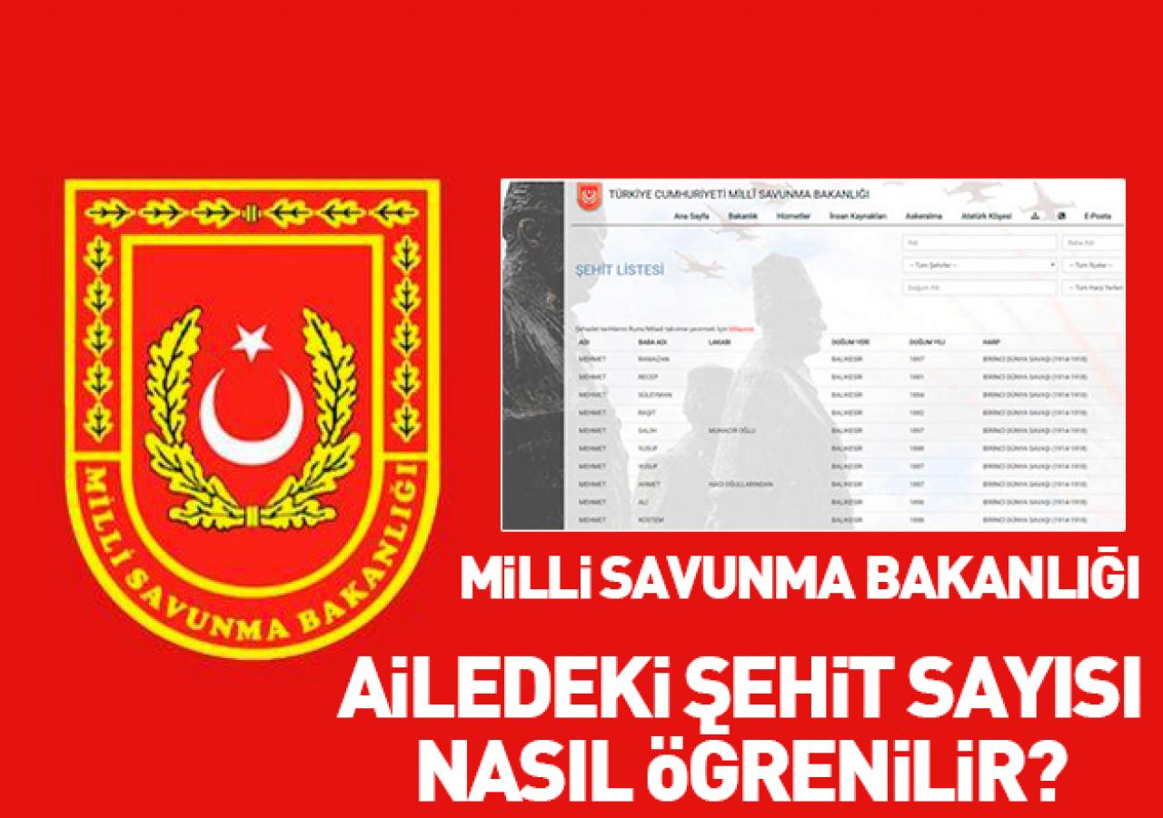 Ailemde kaç şehit var sorgulama sayfası! Milli Savunma Bakanlığı şehit öğrenme sayfası burada