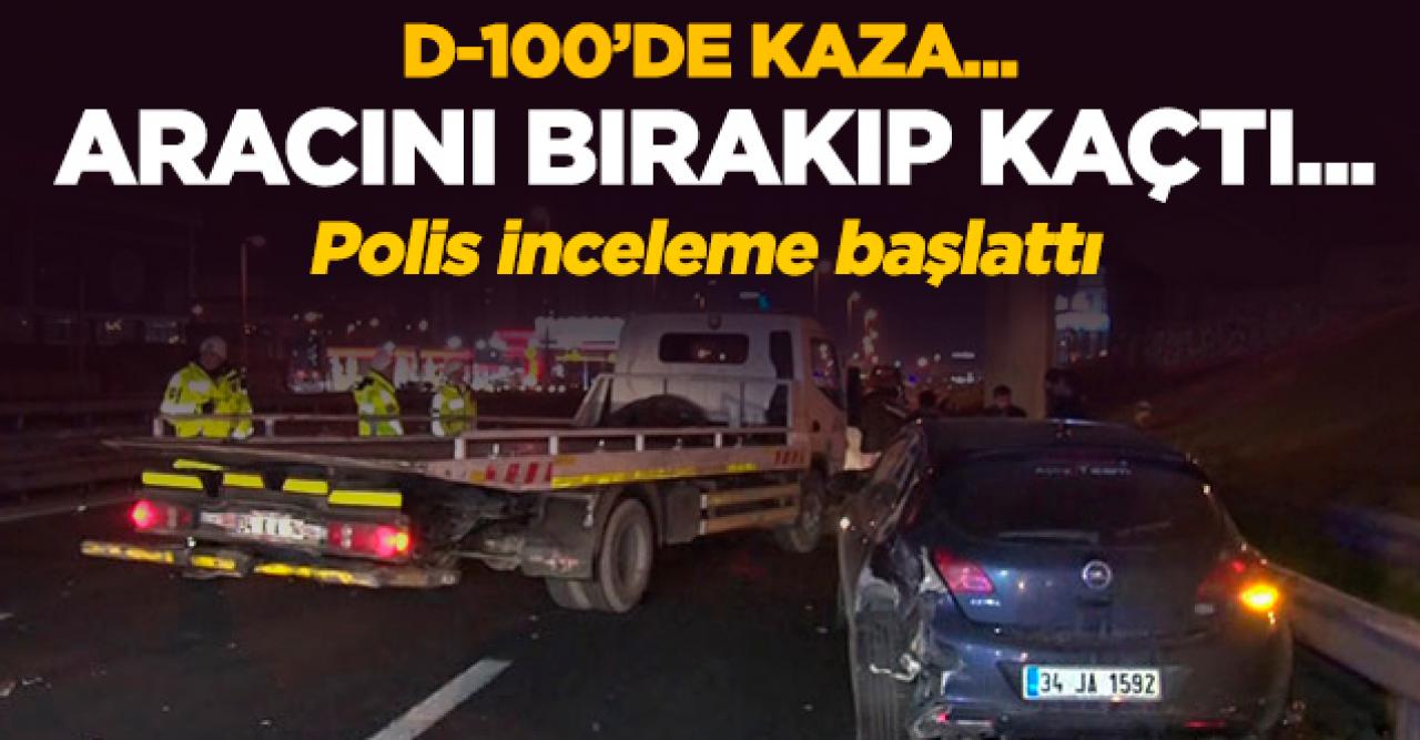 Kaza yaptığı aracını bırakıp kaçtı