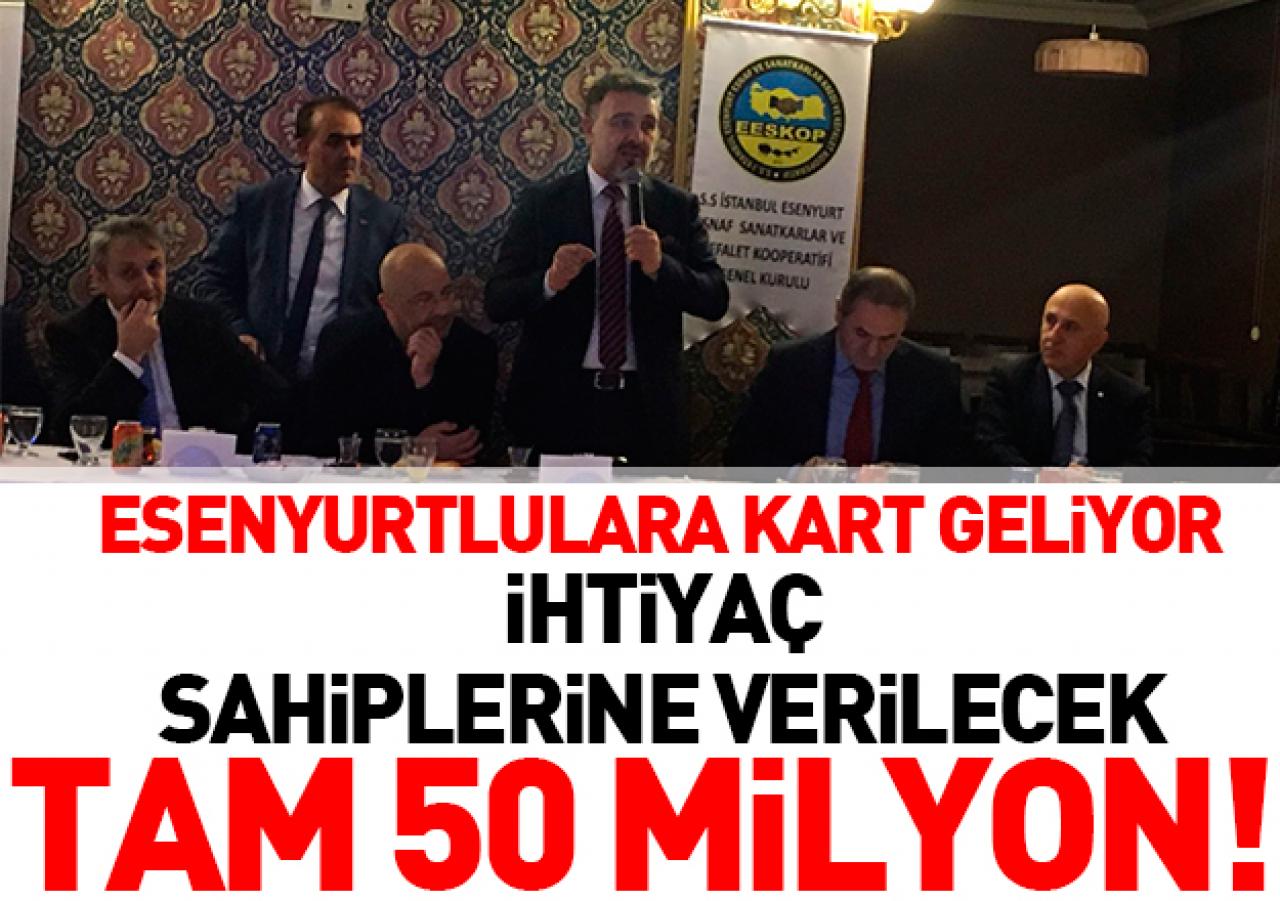 İhtiyaç sahiplerine kart verilecek