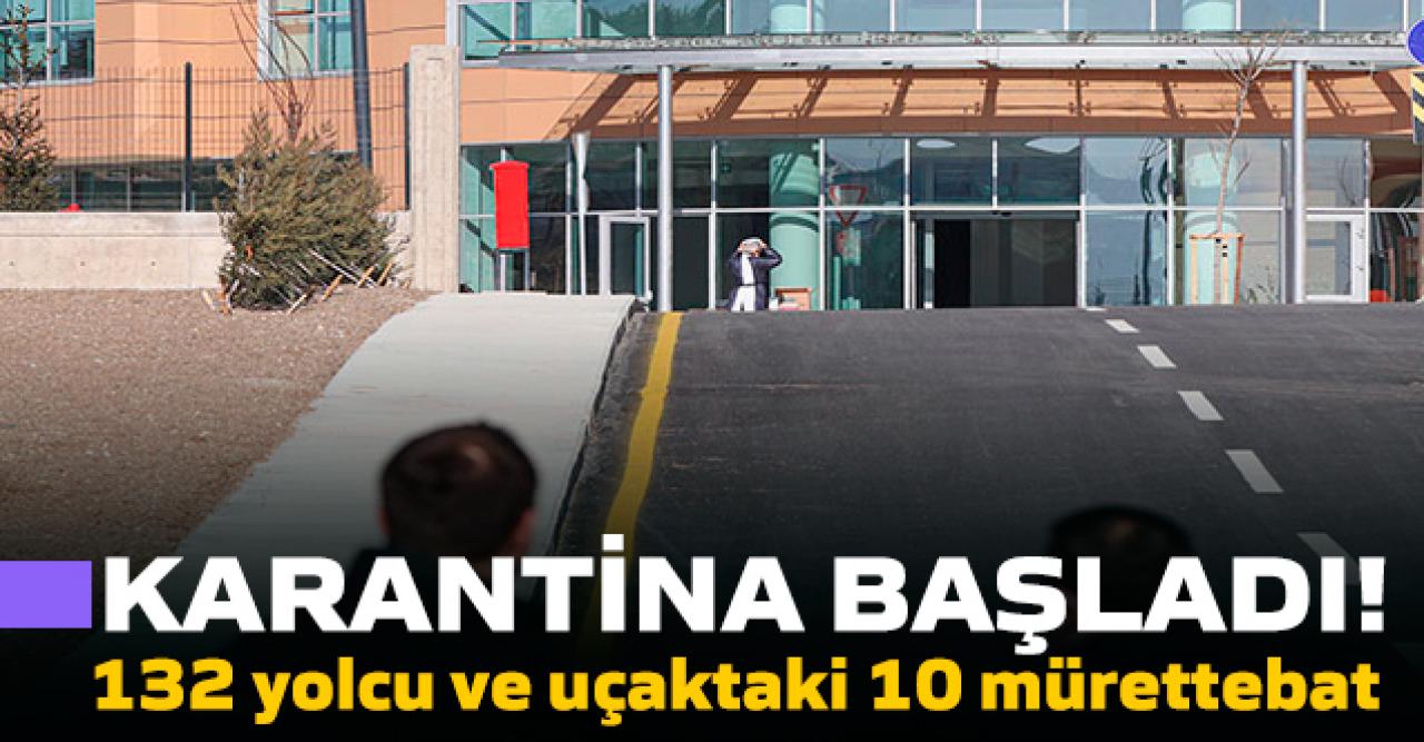 Uçaktakilerin karantina süreçleri başladı!