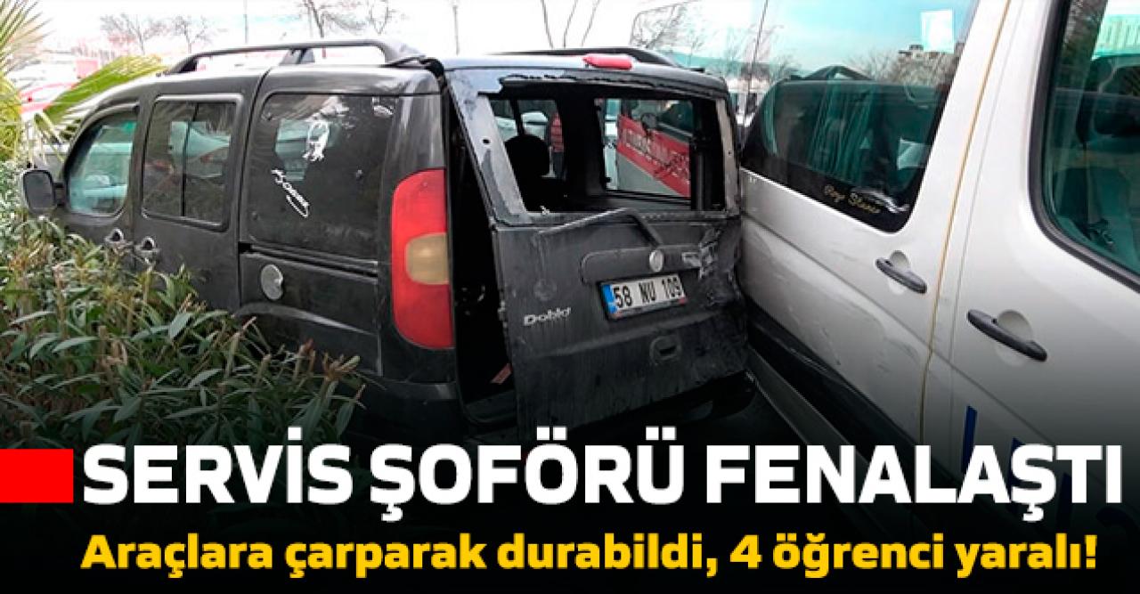 Başakşehir'de servis şoförü fenalaştı, 4 öğrenci yaralandı!