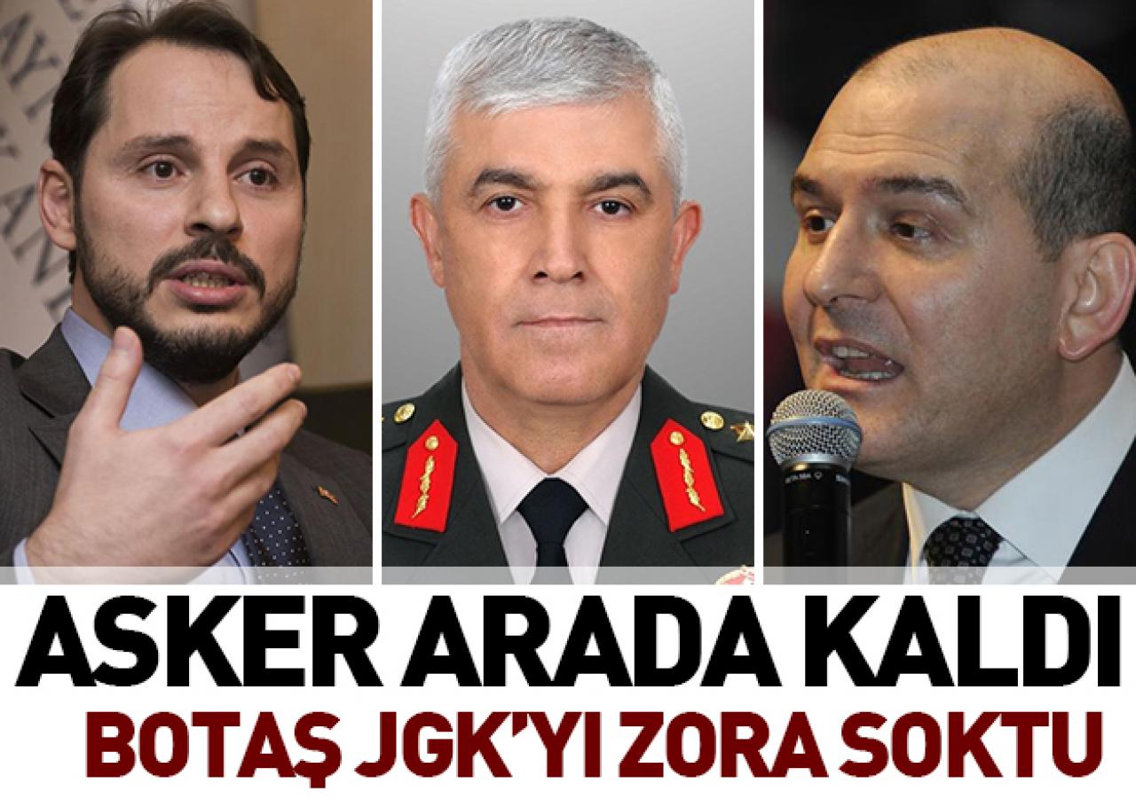 Asker arada kaldı