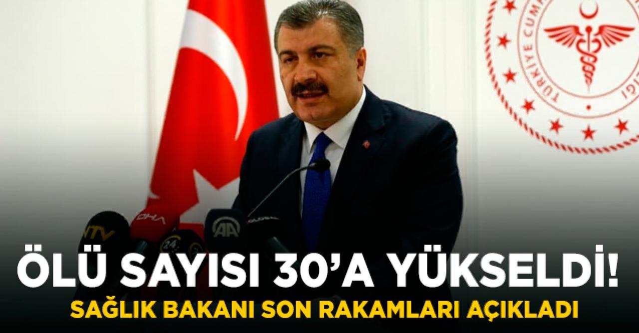 Son dakika... Sağlık Bakanı açıkladı: Ölü sayısı 30'yükseldi! Vakalar artıyor